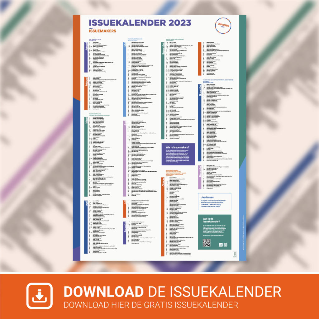 Webwinkel Issuemakers Issuekalender De Issuekalender is een